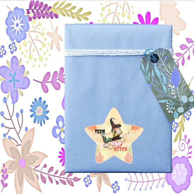 Modern Teen Witch Fall Pumpkins Halloween Spooky Star Sticker (Modern Teen Witch Fall Pumpkins Halloween Spooky Star Sticker)