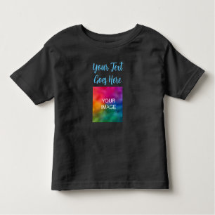 Modern Template Black Create Your Own Script Baby Toddler T-Shirt