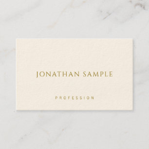 Modern Template Business Cards Elegant Gold Text