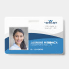 Modern Template Employee Photo Logo Name Nurse ID