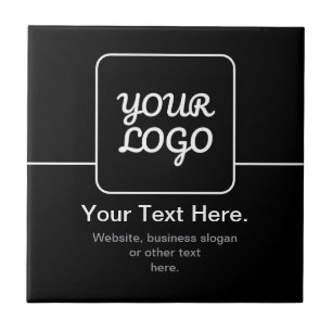 Modern Template for Your Logo Black & White Tile