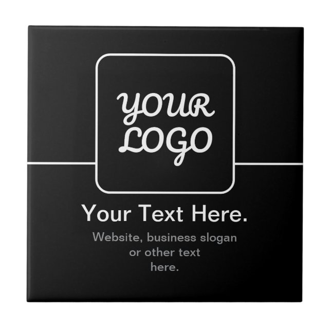 Modern Template for Your Logo | Black & White Tile (Front)