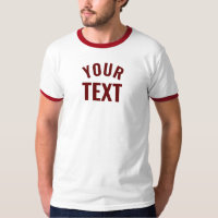 Modern Template Men's Basic Ringer White Red