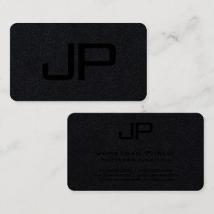 Modern Template Monogram Luxury Premium Black Business Card