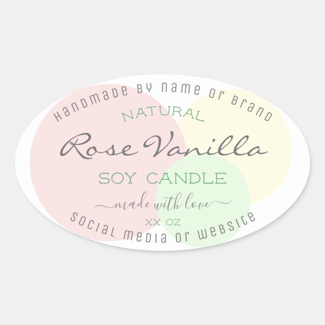 Modern Template Pastel Product Packaging Labels (Front)