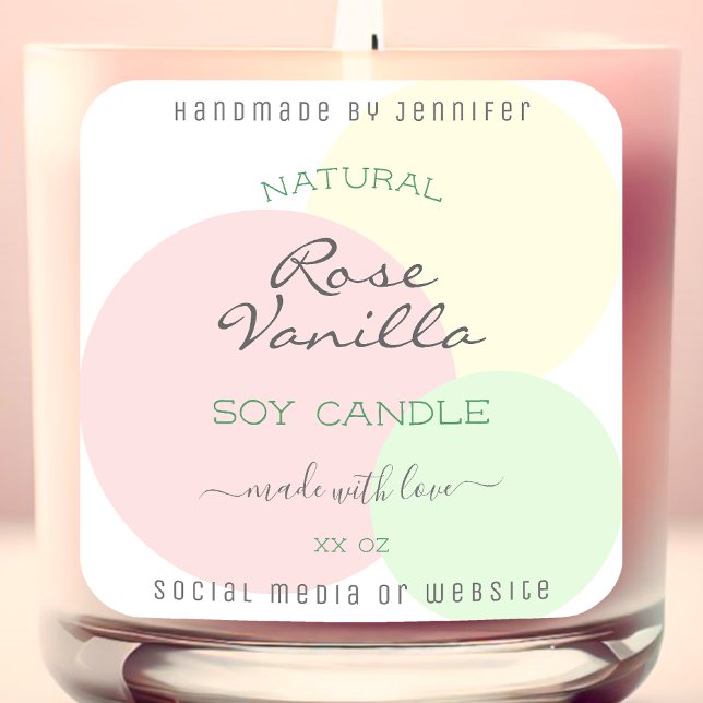 Modern Template Pastel Product Packaging Labels (Creator Uploaded)