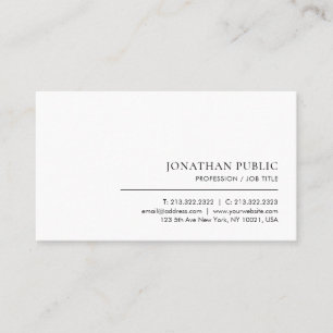 Modern Template Professional Elegant Minimalistic Business Card