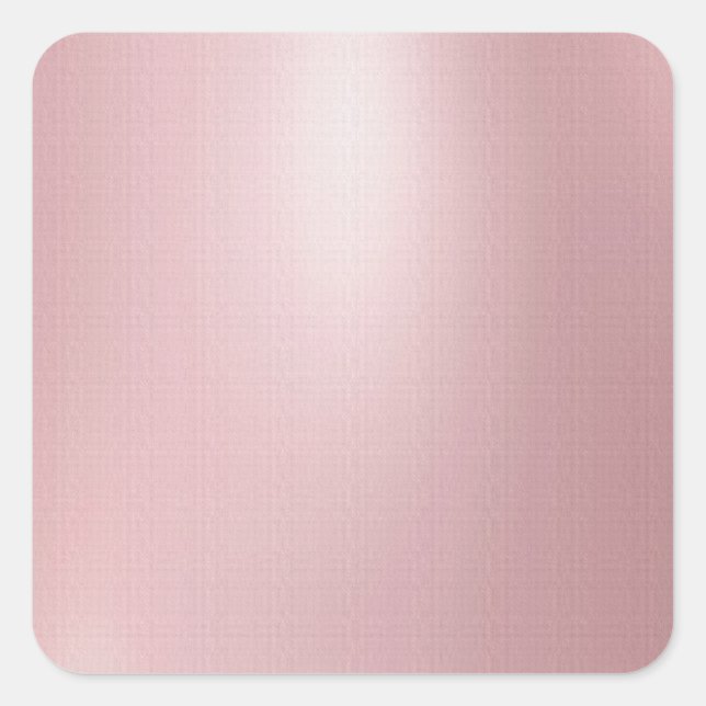 Modern Template Trendy Elegant Rose Gold Blank Square Sticker (Front)