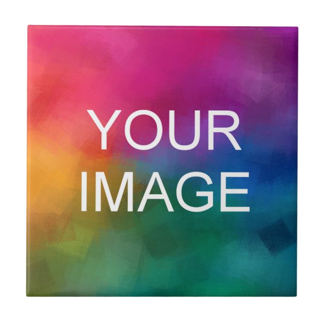 Modern Template Upload Your Logo Image Photo Tile (Front)