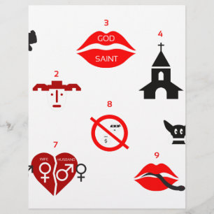 modern ten commandments personalized letterhead