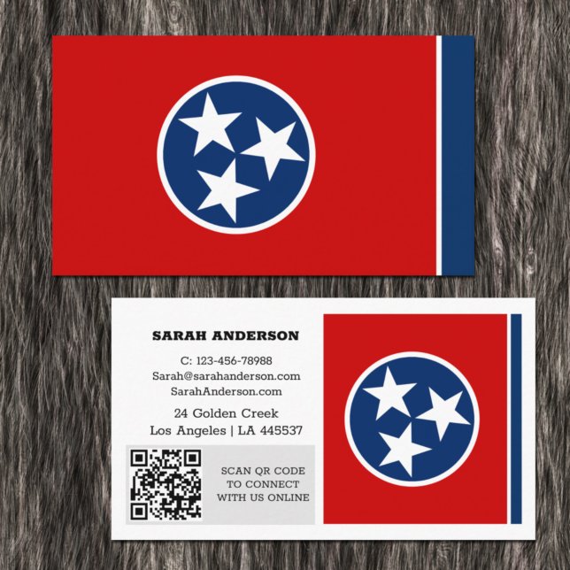 Modern Tennessee Business Card, Flag / USA Business Card (Creator Uploaded)