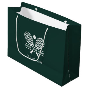 Modern Tennis Club Name Sports Team Green Large Gift Bag