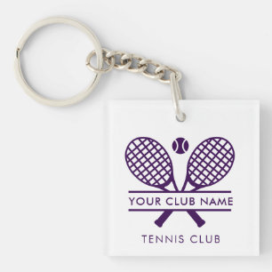 Modern Tennis Club Name Team Giveaway Swag Key Ring