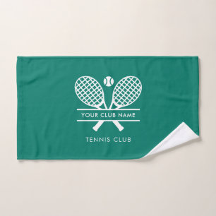 Modern Tennis Club Name Team Players Custom Hand Towel