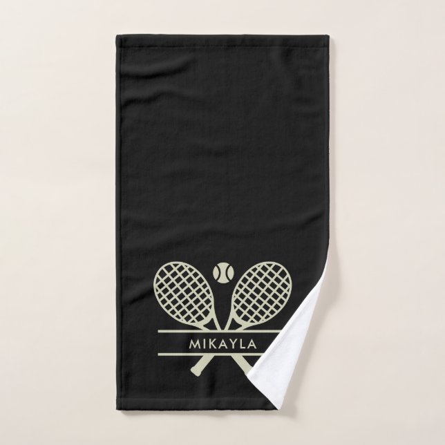 Modern Tennis Club Team Player Name Custom Hand Towel (Hand Towel)