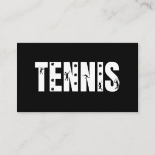 Modern Tennis Social Media Player Coach Club Ball Business Card