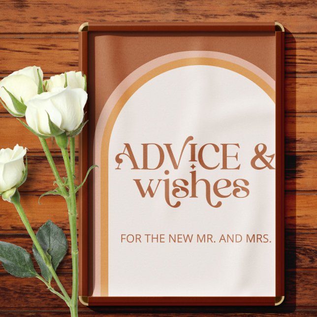Modern Terracotta Arch Typography Advice & Wishes Poster (Creator Uploaded)