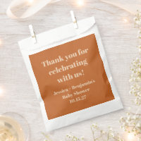 Modern Terracotta Baby Shower Custom Thank You