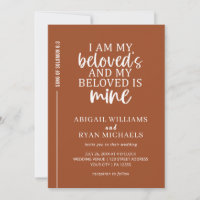 Modern Terracotta Bible Verse Christian Wedding