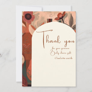 Modern Terracotta boho baby shower Invitation