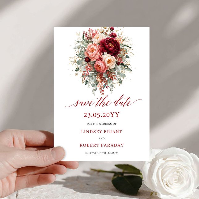 Modern Terracotta Boho Gold Save The Date Design (Modern Terracotta Boho Gold Save The Date Design

)