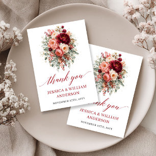 Modern Terracotta Boho Thank You Card Design