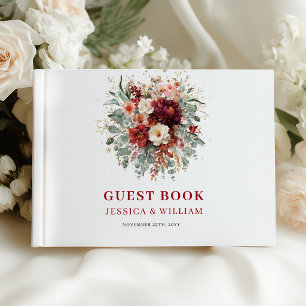 Modern Terracotta Boho Wedding Guest Book Design