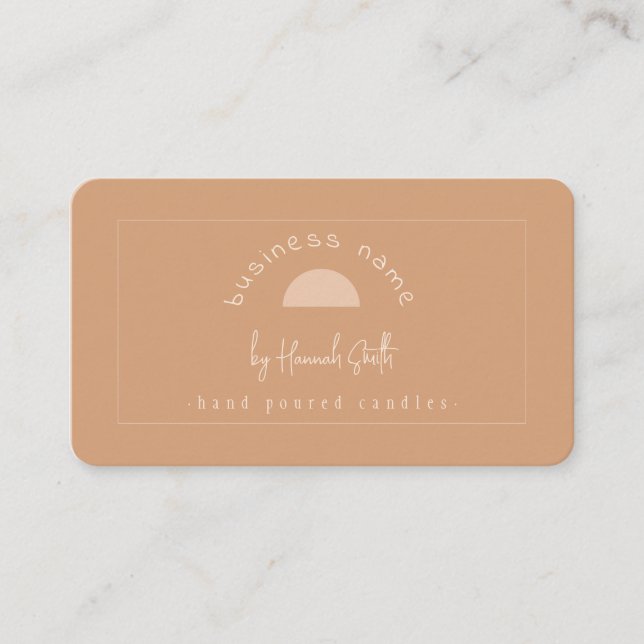 Modern Terracotta Candle Business Card (Front)