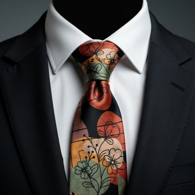 Modern Terracotta Dark Style Tie (Creator Uploaded)