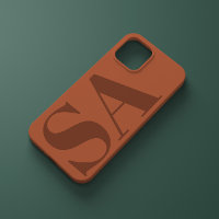 Modern terracotta initial minimal contemporary Cas