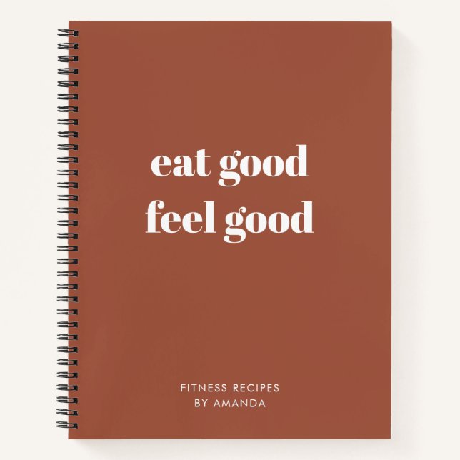 Modern Terracotta Journal Healthy Fitness Recipes (Front)