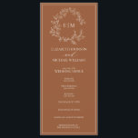 Modern Terracotta Leafy Crest Monogram Wedding Programme<br><div class="desc">We're loving this Modern Terracotta Leafy Crest Monogram Wedding Program! Simple, elegant, and oh-so-pretty, it features a hand drawn leafy wreath encircling a modern wedding monogram. It is personalised in elegant typography, and accented with hand-lettered calligraphy. Finally, it is trimmed in a delicate frame. To make advanced changes, go to...</div>