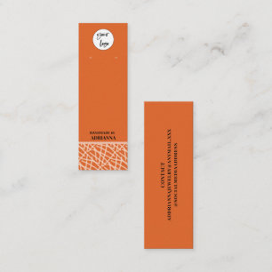 Modern Terracotta Logo Earring Display Mini Business Card