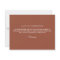 Modern Terracotta Personal Attendant Proposal Card