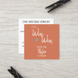 Modern Terracotta Refer a Friend Referral Card