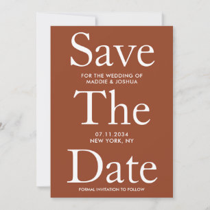 Modern Terracotta Save The Date