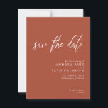 Modern Terracotta Save The Date<br><div class="desc">Beatiful terracotta Save The Dates with a minimal and modern design.</div>