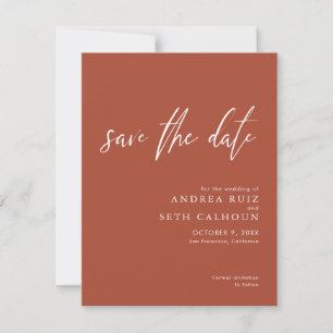 Modern Terracotta Save The Date
