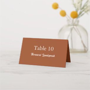 Modern Terracotta Tent Wedding Escort Place Card