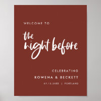 Modern terracotta Welcome to the night before