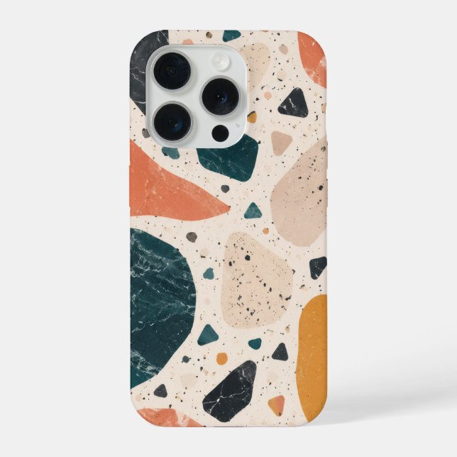 Modern Terrazzo Abstract Phone Case (Back)