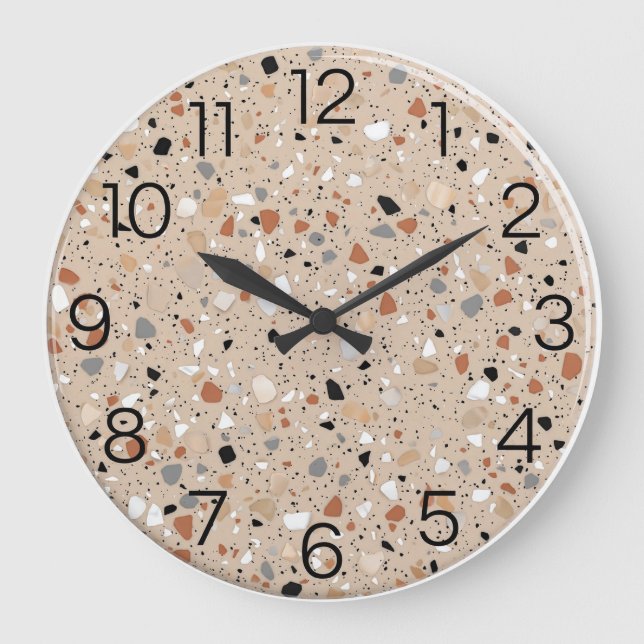 Modern Terrazzo Epoxy Wall Clock (Front)