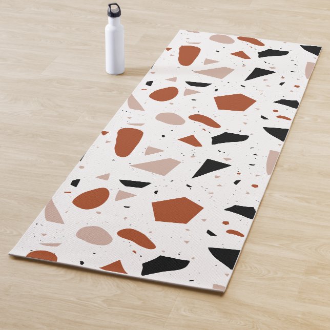 Modern Terrazzo Geometric Aesthetic Boho Yoga Mat (In Situ)