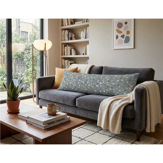 Modern Terrazzo Pattern Soft Neutral Body Cushion (Creator Uploaded)