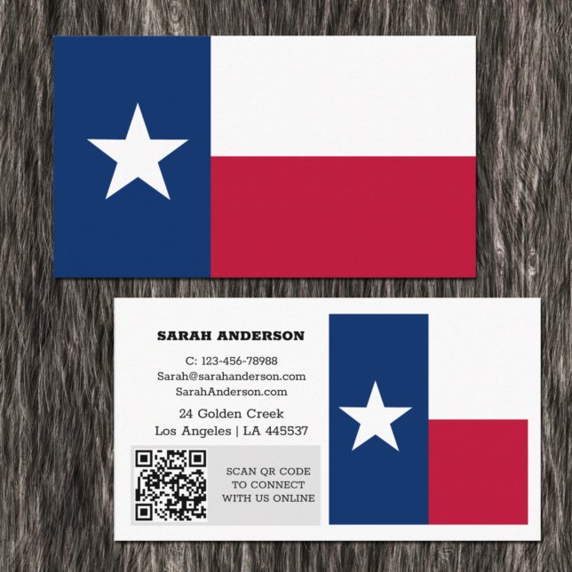 Modern Texas Business Card, Texas Flag / USA Card (Creator Uploaded)