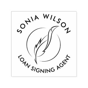 Modern Texas Notary Public Loan Signing Agent Self-inking Stamp