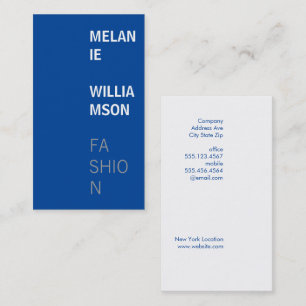 Modern Text Design Blue Business Card