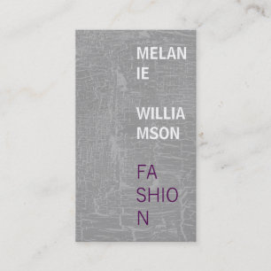 Modern Text Design / Marbled Grey Business Card
