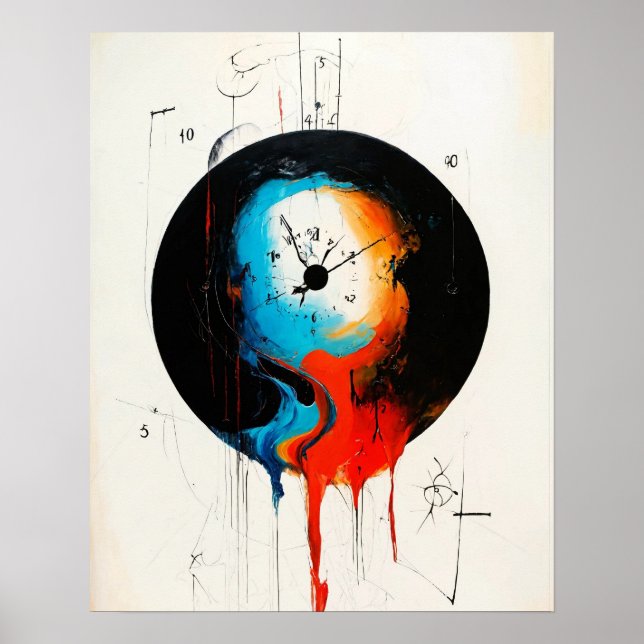 modern textile pendants created using  AI Poster (Front)