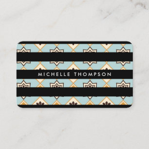 Modern Textile with Stripes Business Card